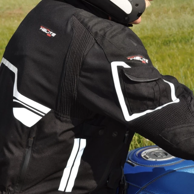 Airbagová bunda Helite Touring textilní, mechanická s trhačkou - černá