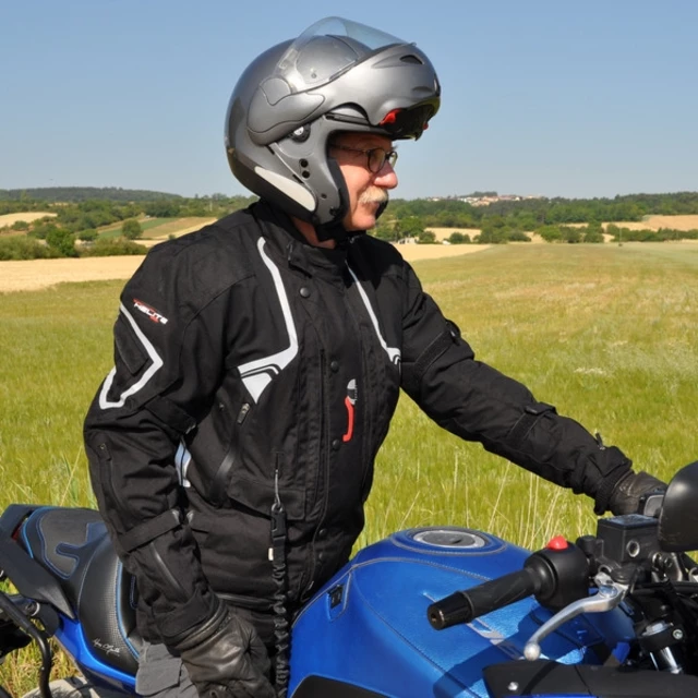 Airbagová bunda Helite Touring textilní, mechanická s trhačkou - černá