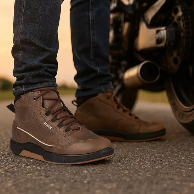 Moto boty W-TEC Colton - 2.jakost - hnědá