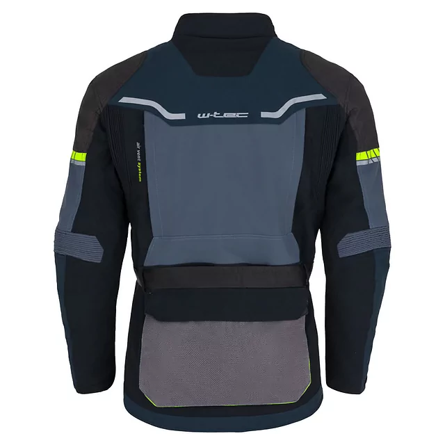 Moto bunda W-TEC Modock - černo-modro-fluo žlutá