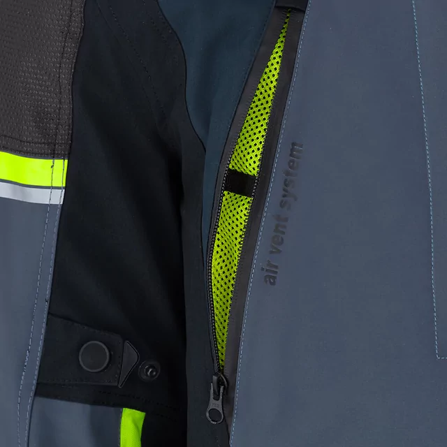 Moto bunda W-TEC Modock - černo-modro-fluo žlutá