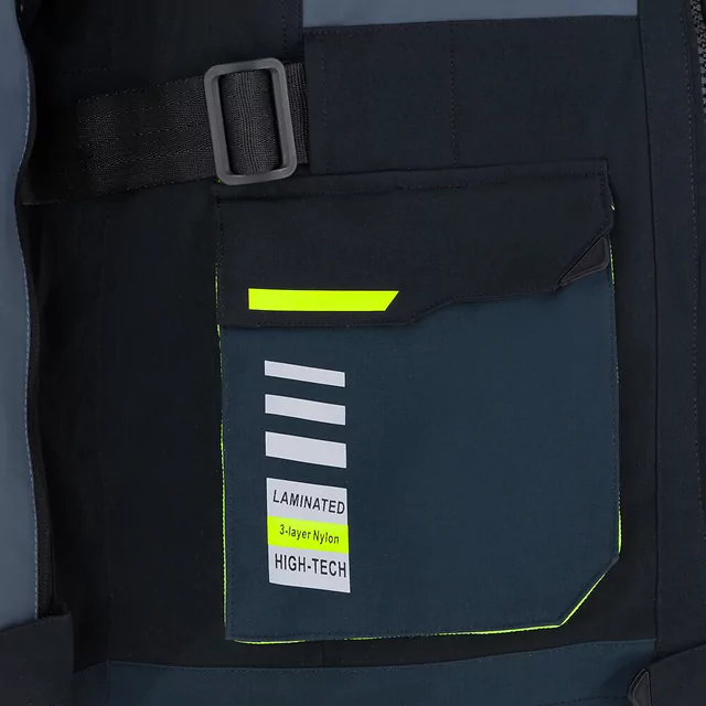 Moto bunda W-TEC Modock - černo-modro-fluo žlutá