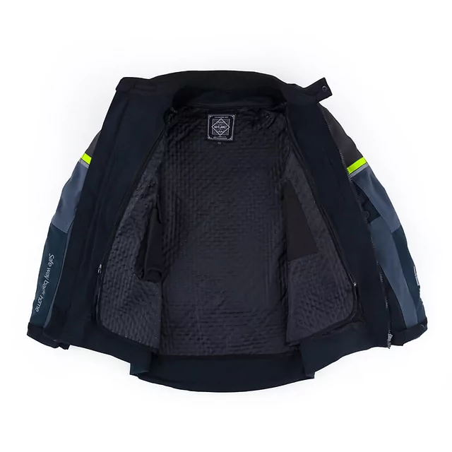 Moto bunda W-TEC Modock - černo-modro-fluo žlutá