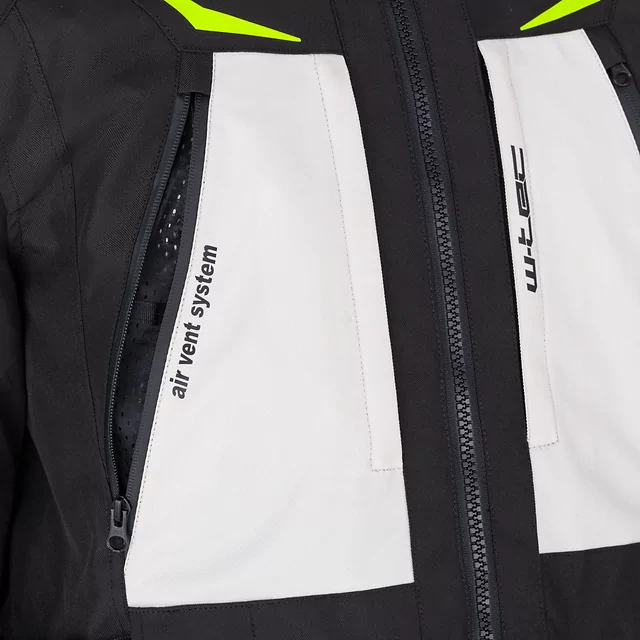Moto bunda W-TEC Warao - černá-fluo