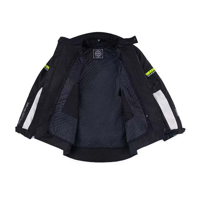 Moto bunda W-TEC Warao - černá-fluo