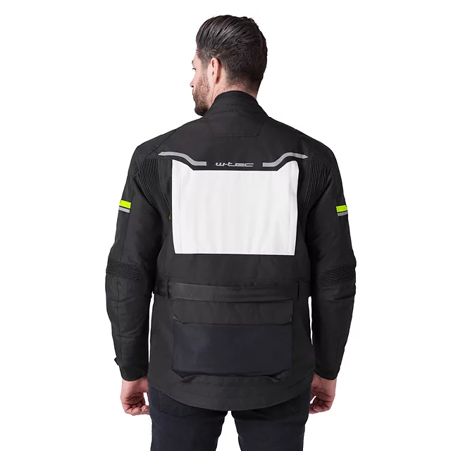 Moto bunda W-TEC Warao - černá-fluo