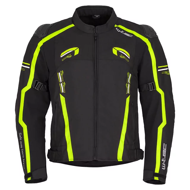 Moto bunda W-TEC Tonkawo - černá-fluo