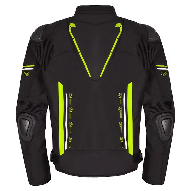 Moto bunda W-TEC Tonkawo - černá-fluo
