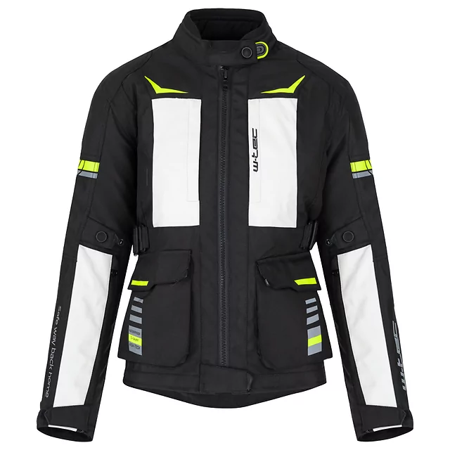Dámská moto bunda W-TEC Warao Lady - černá-fluo