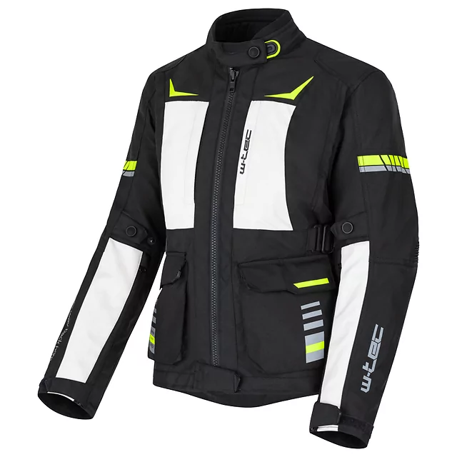 Dámská moto bunda W-TEC Warao Lady - černá-fluo