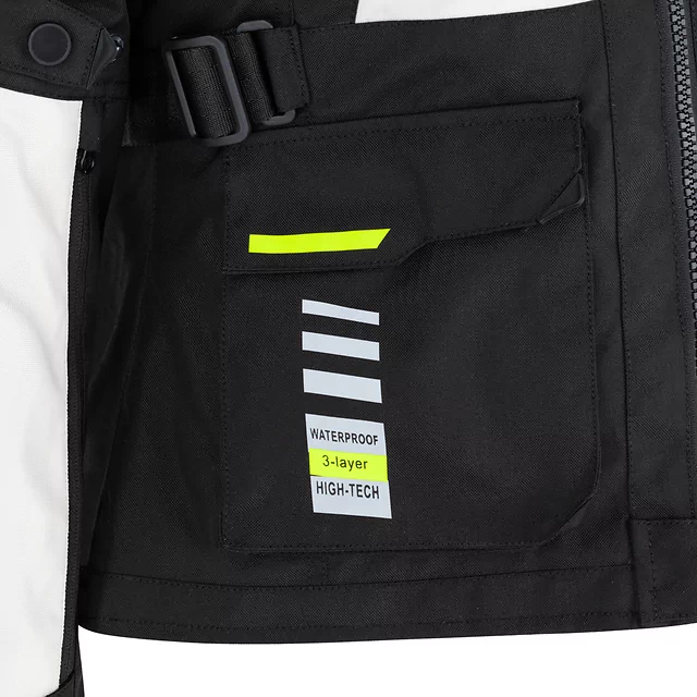 Dámská moto bunda W-TEC Warao Lady - černá-fluo