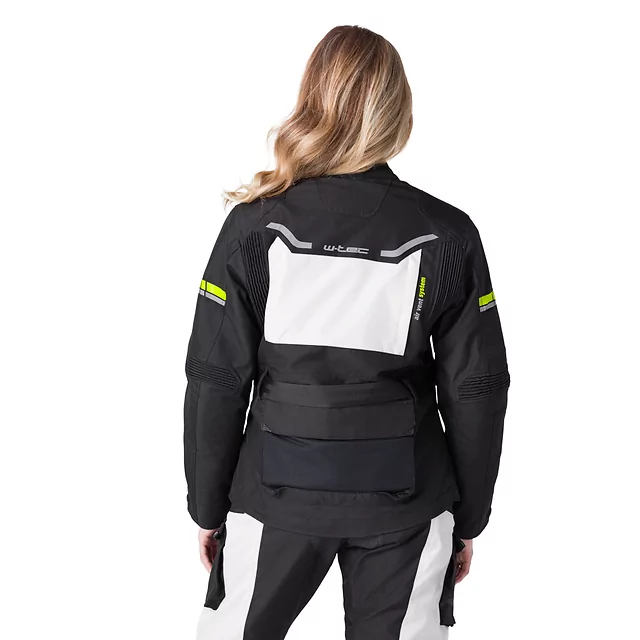 Dámská moto bunda W-TEC Warao Lady - černá-fluo