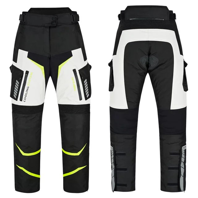 Dámské moto kalhoty W-TEC Warao Lady - černá-fluo - černá-fluo