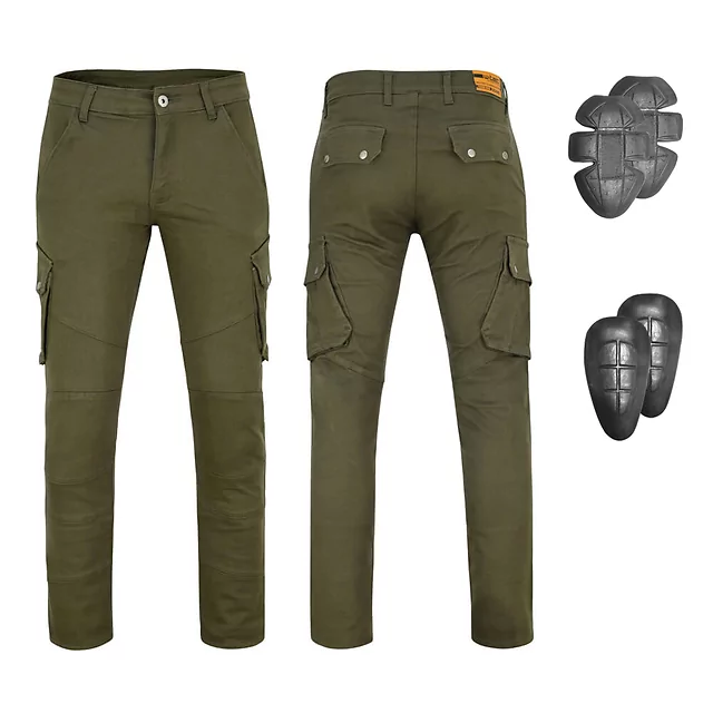 Moto kalhoty W-TEC Nuksan - zelená - zelená