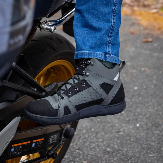 Moto boty W-TEC Milwook - šedo-černá