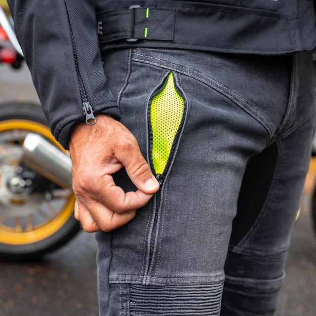 Pánské moto jeansy W-TEC Biterillo Evo - černá