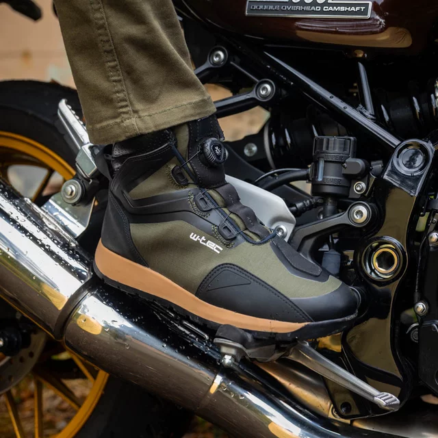 Moto boty W-TEC Vigger - olivově zelená