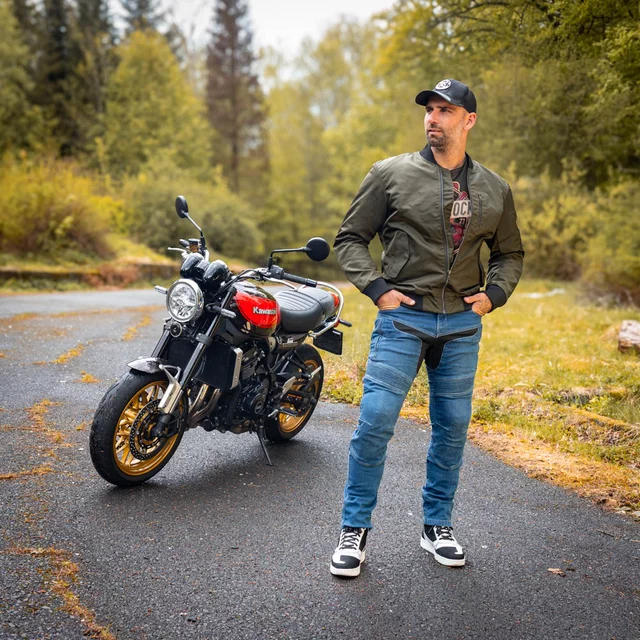 Pánské moto jeansy W-TEC Dynetis - modrá