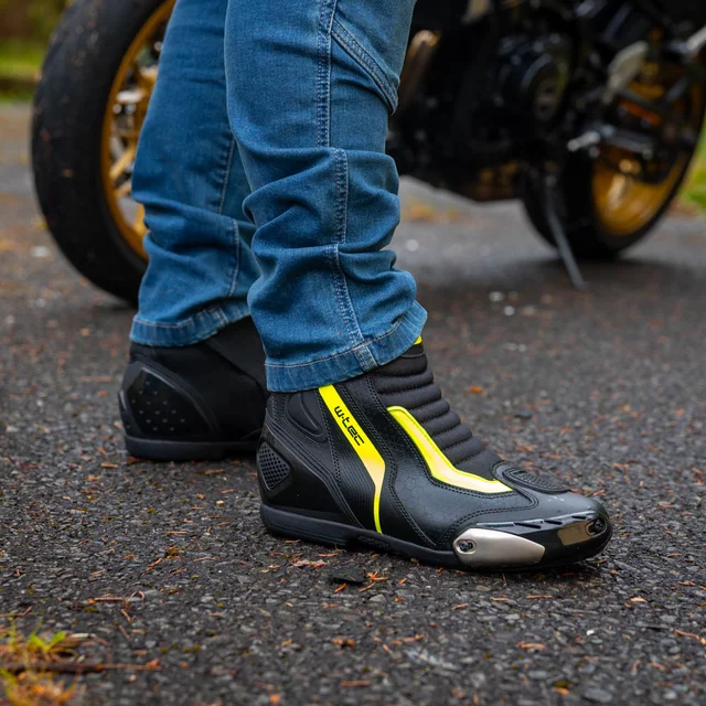 Moto boty W-TEC GlamCE - černá-fluo žlutá