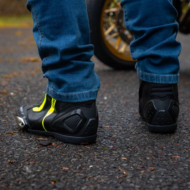 Moto boty W-TEC GlamCE - černá-fluo žlutá