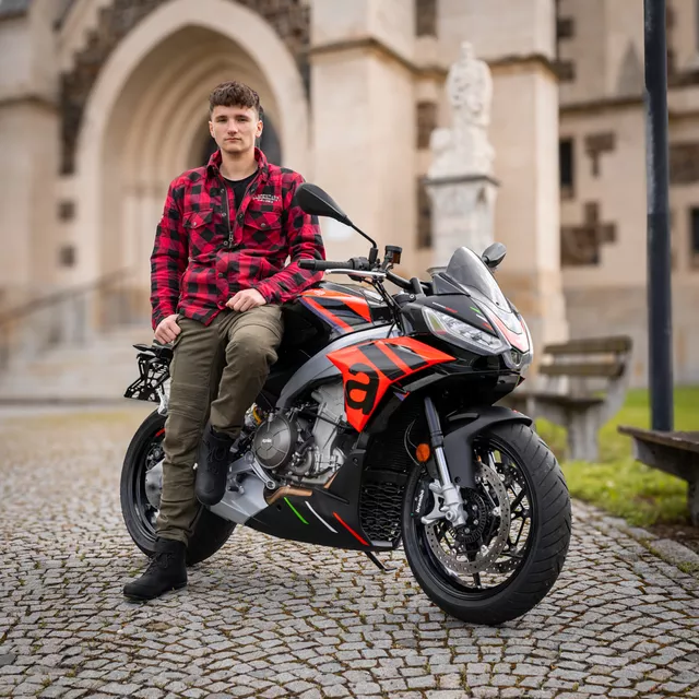 Moto jeansy W-TEC Wallbridge Olive