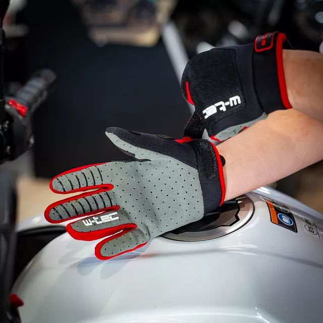 Dětské motokrosové rukavice W-TEC Matosinos Kids - Black
