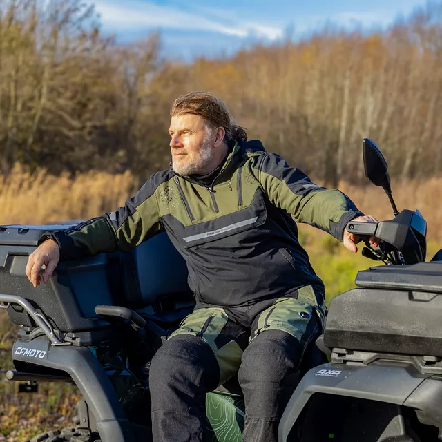 Pánská softshellová moto bunda W-TEC Annorack - khaki-černá