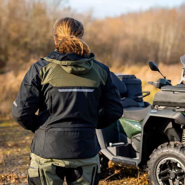 Pánská softshellová moto bunda W-TEC Annorack - khaki-černá