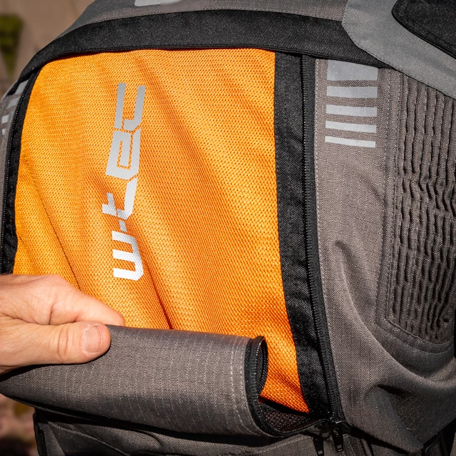 Touringová moto bunda W-TEC Smackton - černo-šedo-oranžová