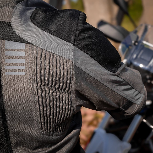 Touringová moto bunda W-TEC Smackton - černo-šedo-oranžová