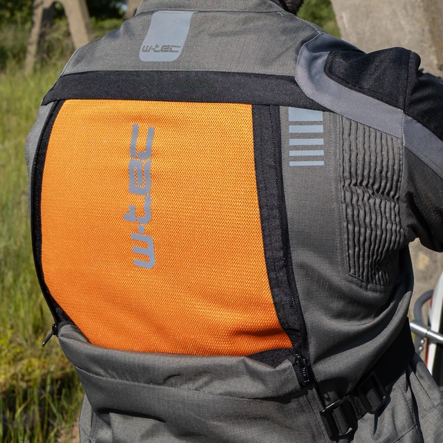 Touringová moto bunda W-TEC Smackton - černo-šedo-oranžová