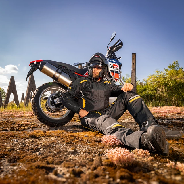 Pánská letní moto bunda W-TEC Tosheck - černo-žlutá