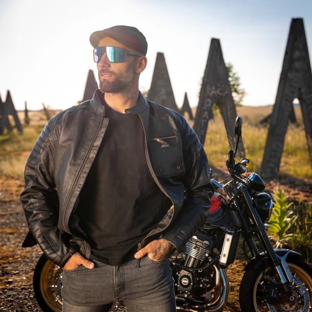 Letní kožená moto bunda W-TEC Gradac