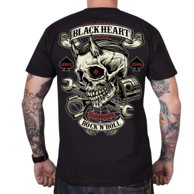 Triko BLACK HEART Liberty - černá - černá