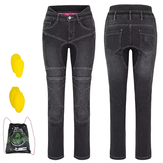 Dámské moto jeansy W-TEC Biterilla Eva Lady - černá - černá