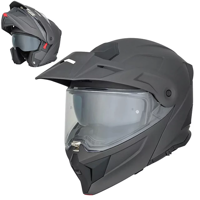 Výklopná moto přilba 3v1 W-TEC Neovu - šedá