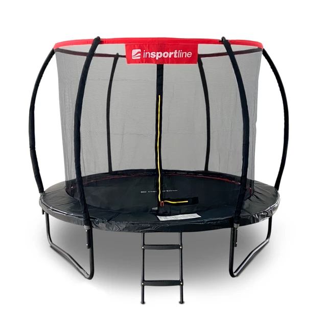 Trampolína s ochrannou sítí a schůdky inSPORTline Flea PRO 244 cm