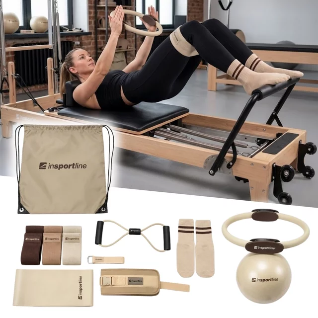 Sada na pilates inSPORTline Sinuata - černá - béžová