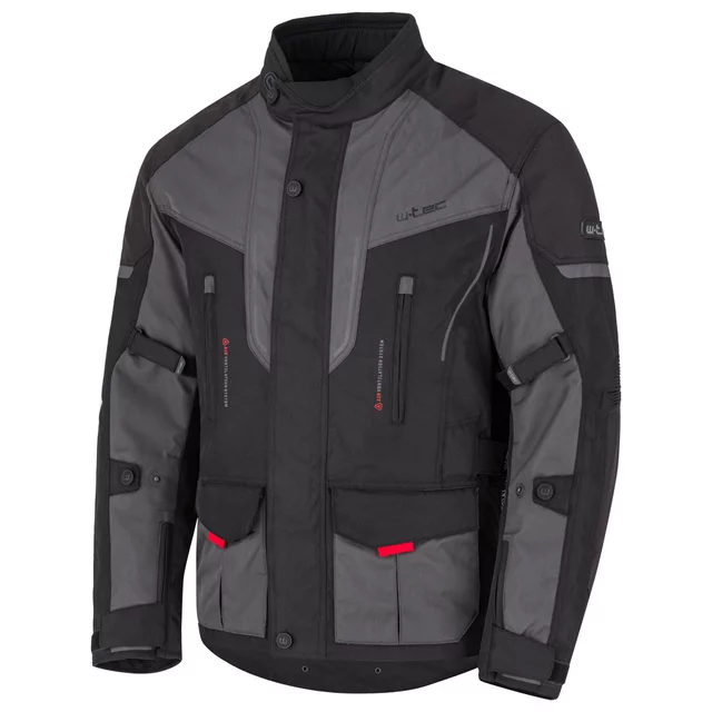 Pánská moto bunda W-TEC Xeniaq - černo-šedá
