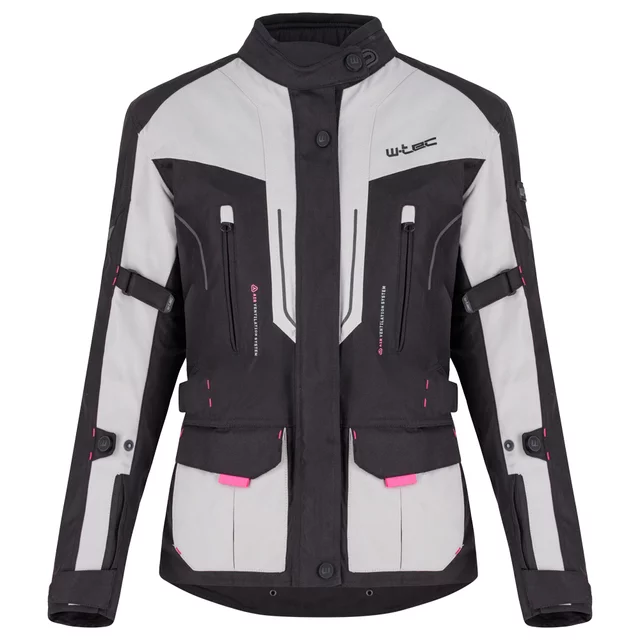 Dámská moto bunda W-TEC Xenia - černo-šedá - černo-šedá