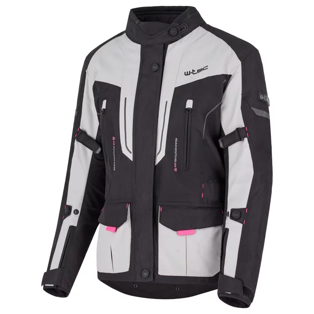Dámská moto bunda W-TEC Xenia - černo-šedá