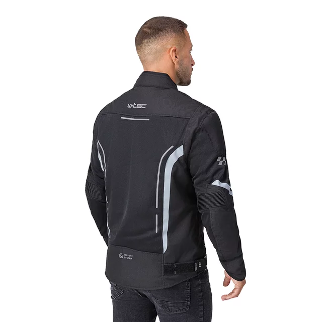 Letní pánská moto bunda W-TEC Mirelio - černá-fluo