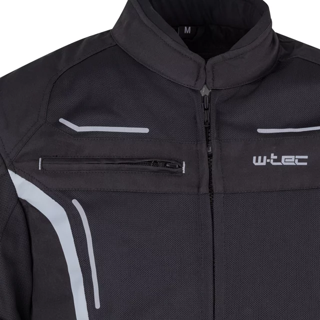 Letní pánská moto bunda W-TEC Mirelio - černá-fluo
