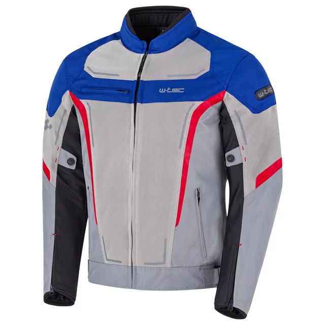 Letní pánská moto bunda W-TEC Mirelio - černá-fluo