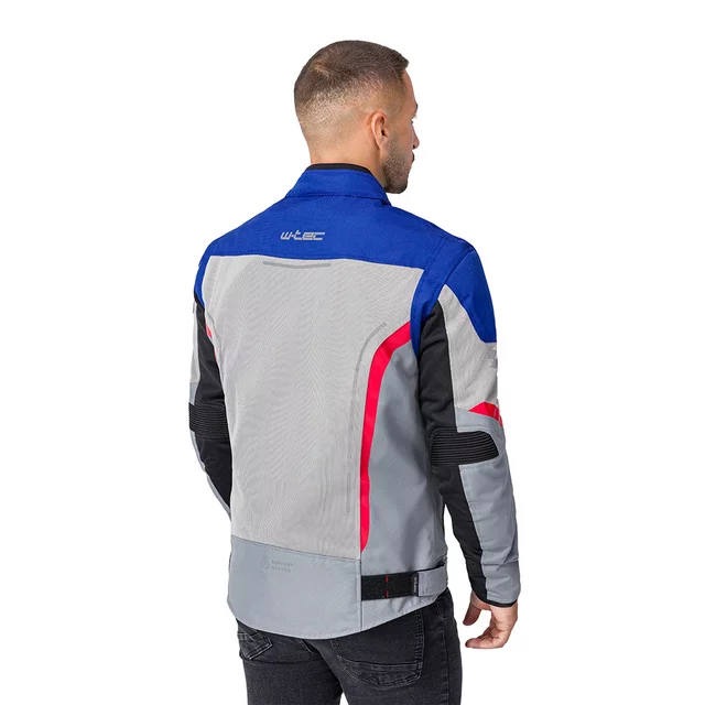 Letní pánská moto bunda W-TEC Mirelio - černá-fluo