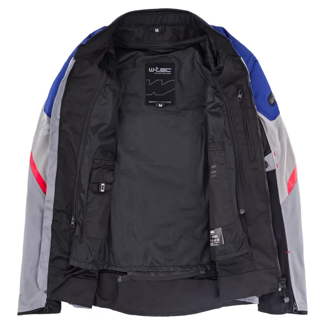 Letní pánská moto bunda W-TEC Mirelio - černá-fluo