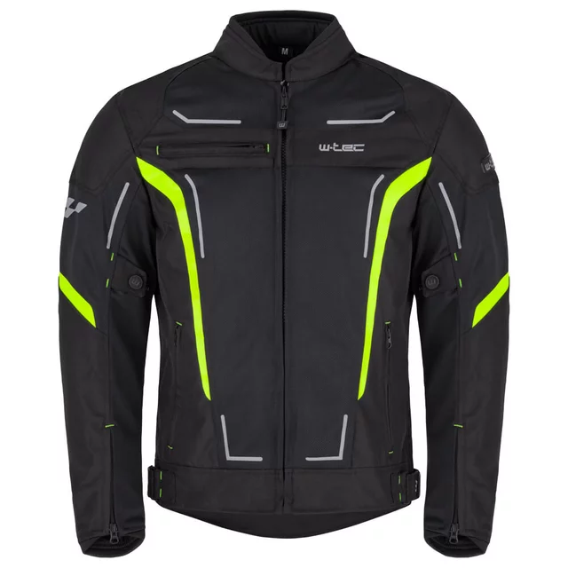 Letní pánská moto bunda W-TEC Mirelio - černá-fluo