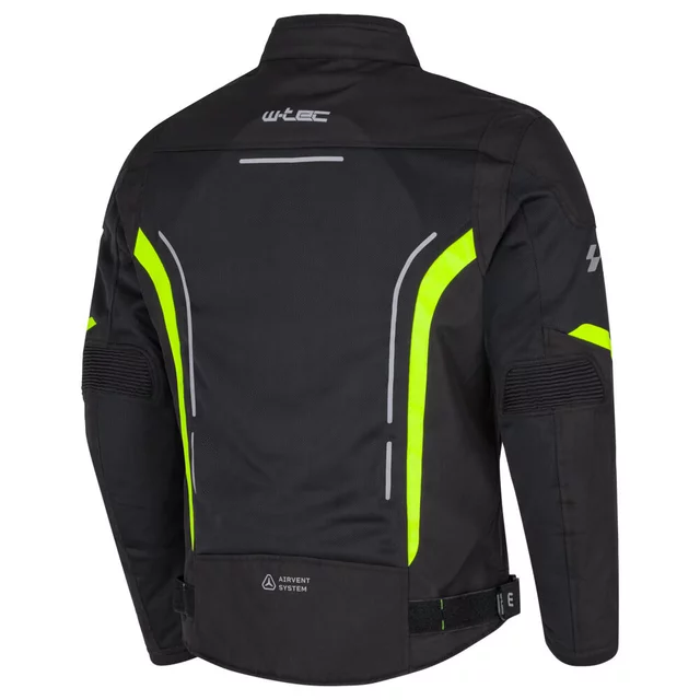Letní pánská moto bunda W-TEC Mirelio - černá-fluo