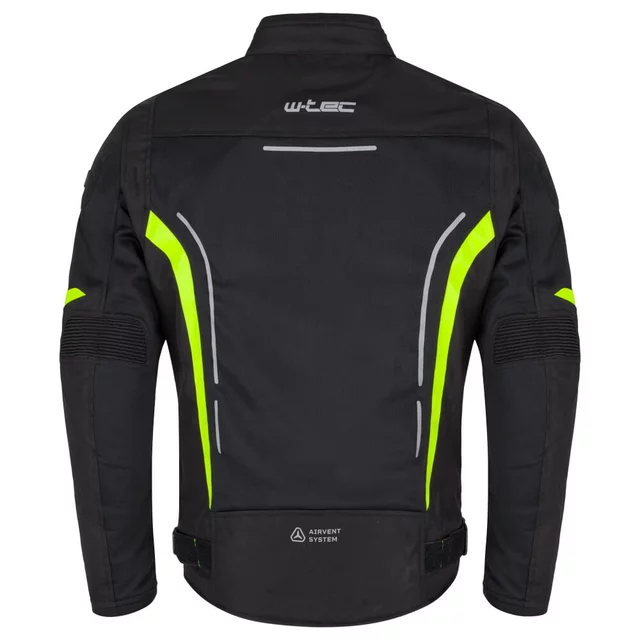Letní pánská moto bunda W-TEC Mirelio - černá-fluo