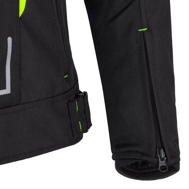 Letní pánská moto bunda W-TEC Mirelio - černá-fluo